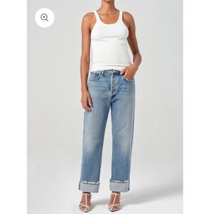 Agolde Fran Low Slung Straight Jeans Women’s 31 Button Fly Relaxed